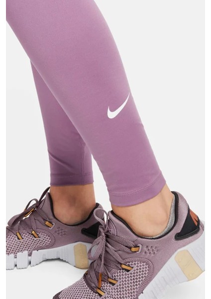 One Women's High Rise Leggings Maternity Yüksek Belli Hamile Kadın Tayt Mor modelleri