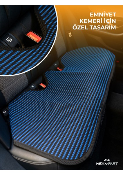 Terletmez Oto Koltuk Koruyucu Kılıf 5 Parça Universal Mavi Siyah 2 3 %100 Pamuk fiyatları