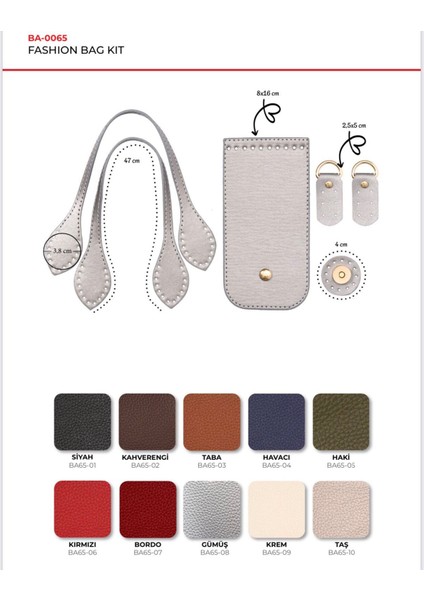 Fashion Bag Çanta Kiti 8,5X17 cm Taba Örgü Kiti fırsatları