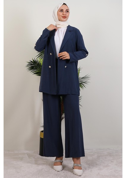 Elvin Pantolonlu Takım Lacivert