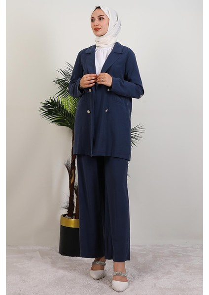 Elvin Pantolonlu Takım Lacivert modelleri