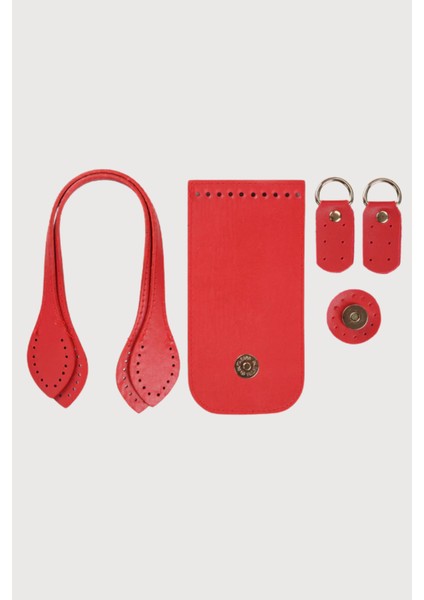 Fashion Bag Kit Kırmızı Çanta Örgü Kiti