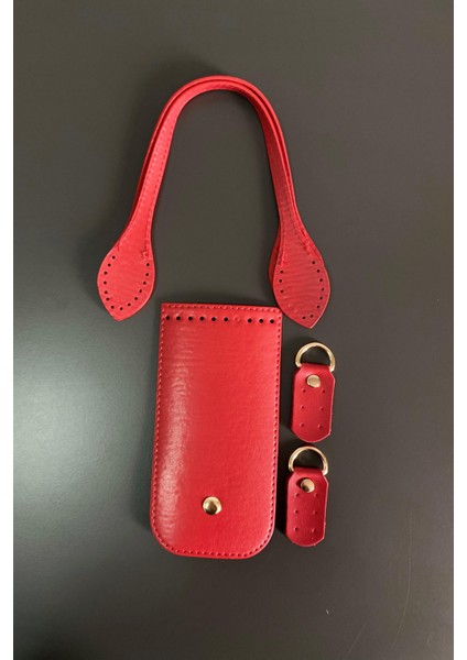 Fashion Bag Kit Kırmızı Çanta Örgü Kiti modelleri