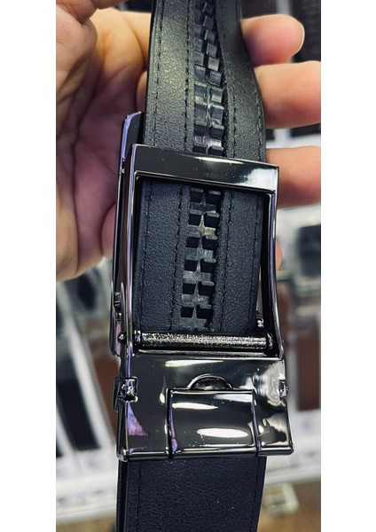 Otomatik Siyah Tokalı Deliksiz Klasik Erkek Kemeri modelleri