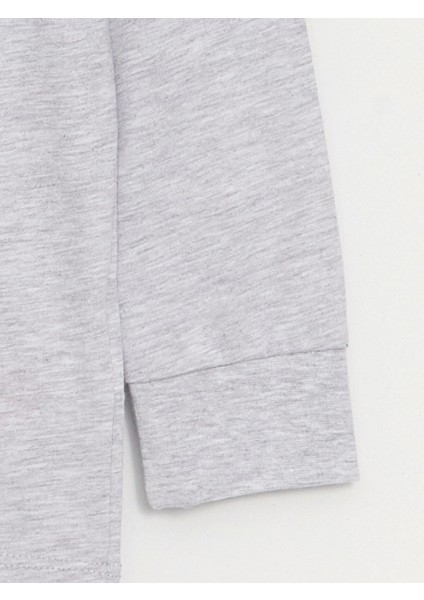 Lcw Kids Gri Bisiklet Yaka Baskılı Uzun Kollu Erkek Çocuk Pijama Takımı fırsatları