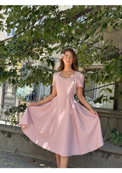 Tasarım Matilda Uzun Elbise Kadın Pembe fiyatları