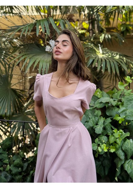 Tasarım Matilda Uzun Elbise Kadın Pembe modelleri