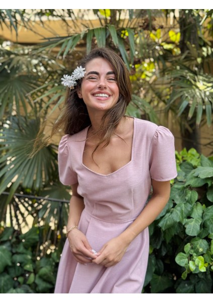 Tasarım Matilda Uzun Elbise Kadın Pembe fırsatları