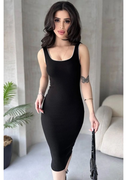 Nakış Detaylı %100 Pamuklu Kalın Askılı Elbise fiyatları