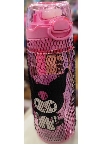 Kuromi Figürlü Plastik Matara Pipetli 550 ml