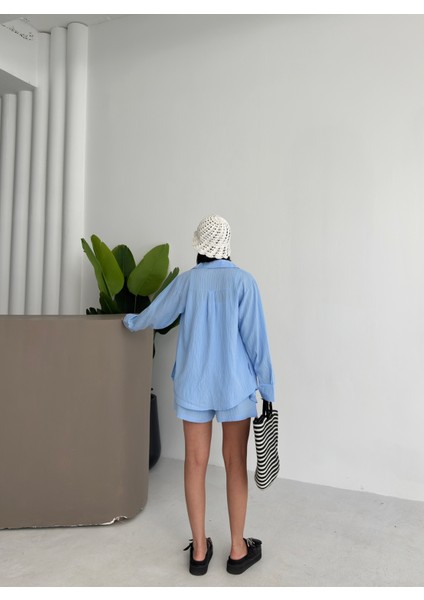 Kadın Keten Gömlek ve Şort Ikili Takım fiyatları