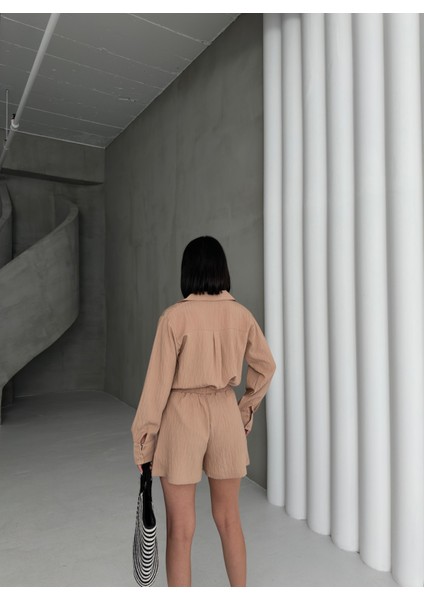 Kadın Keten Gömlek ve Şort Ikili Takım fiyatları