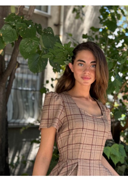 Tasarım Matilda Uzun Elbise Kadın Kızıl Kahve indirimleri