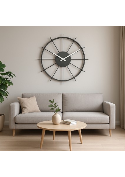 Metal Modern Duvar Saati Boho Dekor Özel Hediye Çiftlik Evi Duvar Saati Minimalist Duvar Saati