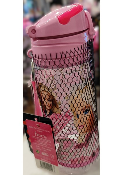 Barbie Figürlü Plastik Matara Pipetli 550 ml