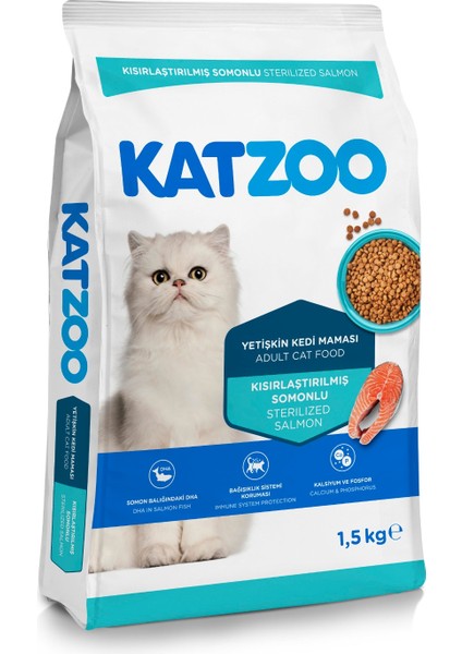 Kısırlaştırılmış Somonlu Kedi Maması