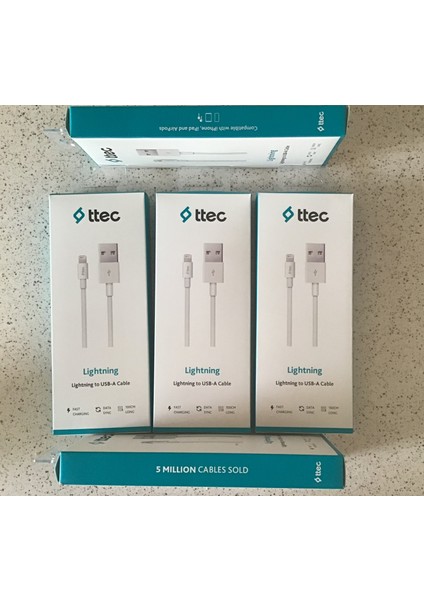 5 Adet Ttec iphone Uyumlu Şarj Kablosu
