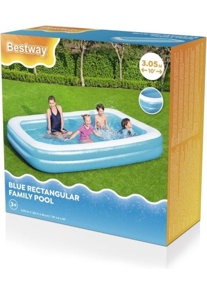 54150 Jumbo Deluxe Şişme Aile Havuzu+62002 POMPA 305X183X46CM fiyatları