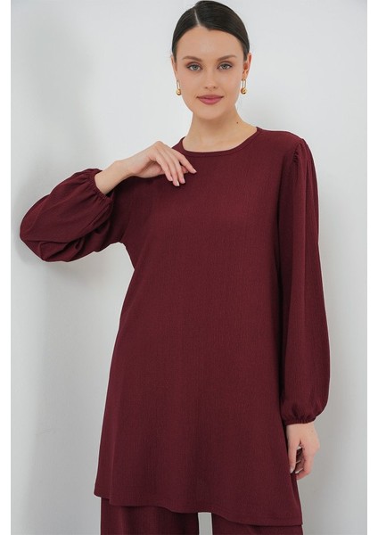 Tunik Pantolon Alt Üst Takım 6663 - Bordo modelleri