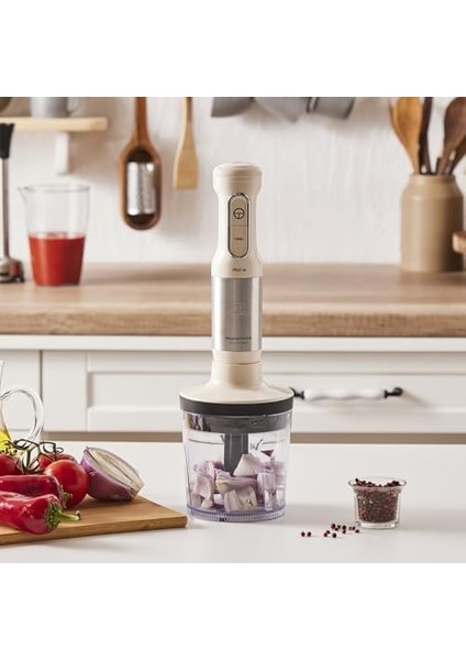 Mastermaid Prosteel 1500W Blender Seti Soft Cream-Inox modelleri