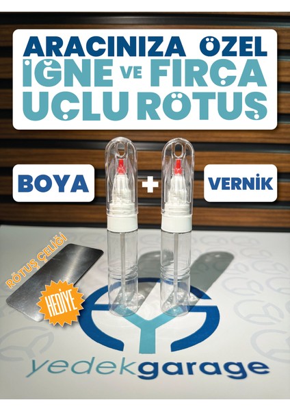 Renault Clio R 632 + Vernik | Gris Boreal |rötuş Boyası Iğne ve Fırça Uçlu 25ML.