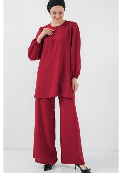Ayrobin Tunik Pantolon Alt Üst Takım 6712 - Bordo fiyatları