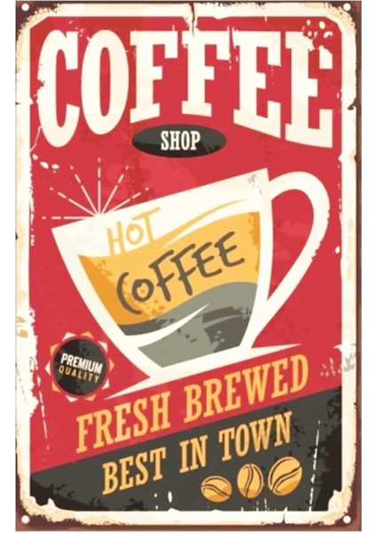 Kuşe Kağıt Duvar Posteri Coffe Shop Retro Vintage DRTR0042