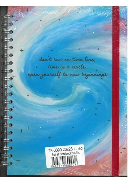 Notes 20X28CM Spiralli Sert Kapak 90GR. 96YP. Çizgili Defter