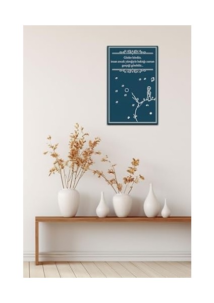 Kuşe Kağıt Duvar Posteri Gözler Kördür Insan Ancak Yüreğiyle Retro Vintage DRTR0048 fiyatları