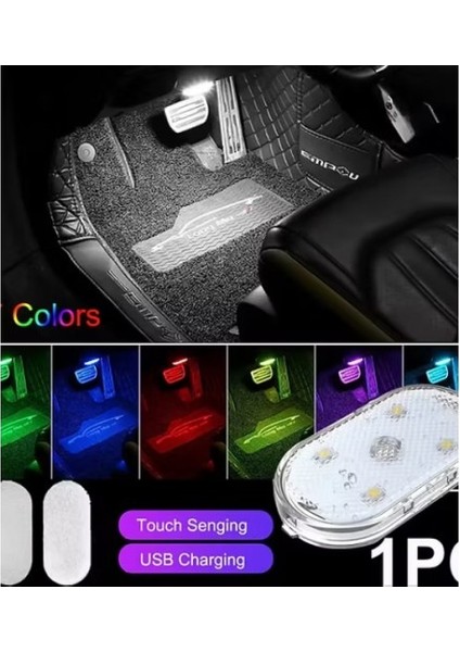 7 Renk Modlu Dokunmatik Sensörlü Mini LED Lamba