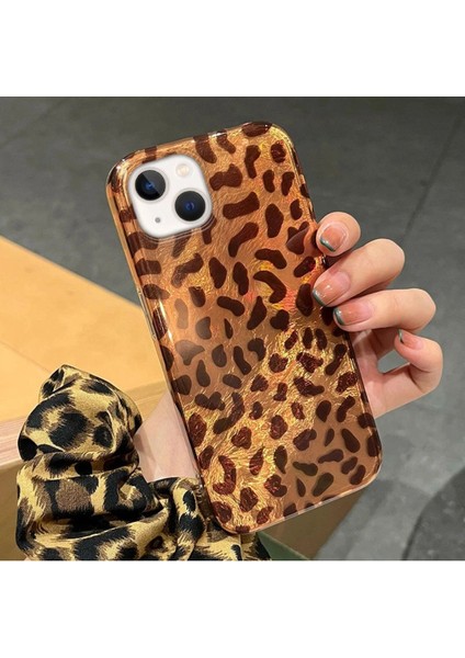 iPhone 13 Uyumlu Leopar Desenli Zebana Luxe Silikon Kılıf