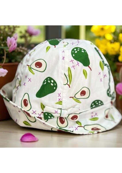 4/8 Yaş Kız Desenli Fötr ŞAPKA-52CM Yeşil