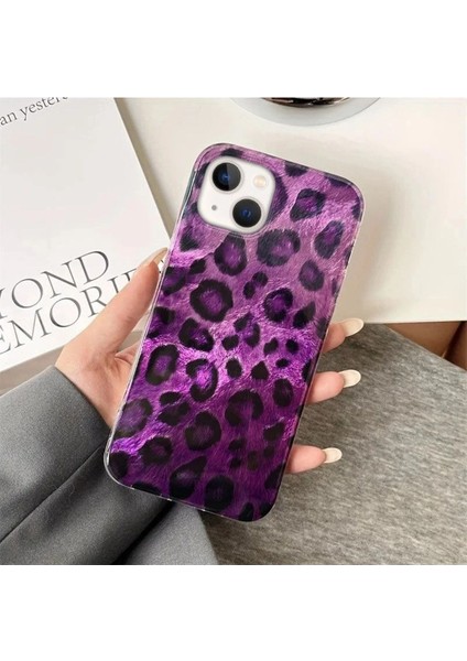 iPhone 13 Uyumlu Leopar Desenli Zebana Luxe Silikon Kılıf