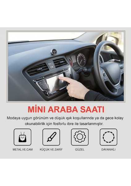 Mini Metal Araç Saati – Fosforlu, Şık, Kompakt ve Dayanıklı Tasarım Araç,ev,tekne, Bisiklet fırsatları