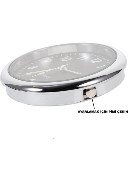 Mini Metal Araç Saati – Fosforlu, Şık, Kompakt ve Dayanıklı Tasarım Araç,ev,tekne, Bisiklet