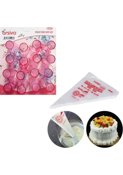 Metal Pasta Spatulası 2li Rus Duyu Seti 16 ve Krema Torbası Tek Kullanımlık 50LI Pastacılık Seti fiyatları