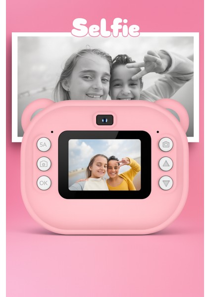 Yeni Dijital Kamera Çift Lens 2 Inç Ekran Dahili Pil Fotoğraf Çerçevesi Termal Baskı Kağıdı fiyatları