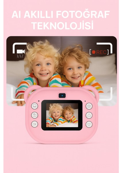 Yeni Dijital Kamera Çift Lens 2 Inç Ekran Dahili Pil Fotoğraf Çerçevesi Termal Baskı Kağıdı fırsatları