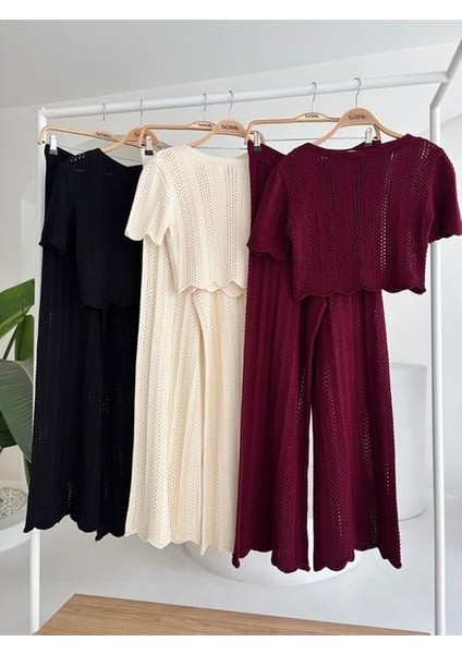 Ipeksi Triko Bluz Pantolon Ikili Takım 10084-025