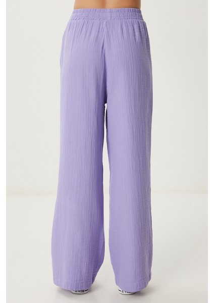 Oversize Müslin Gömlek Pantolon Takım LSA0014 Lila indirimleri