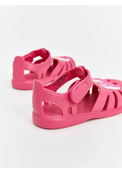 Steps Fuşya Barbi'e Baskılı Kız Bebek Plaj Sandaleti modelleri