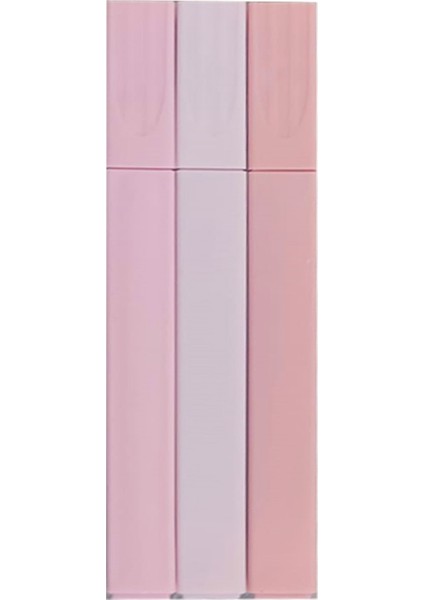 Soft 3lü Fosforlu Kalem Seti Pembe Tonlar
