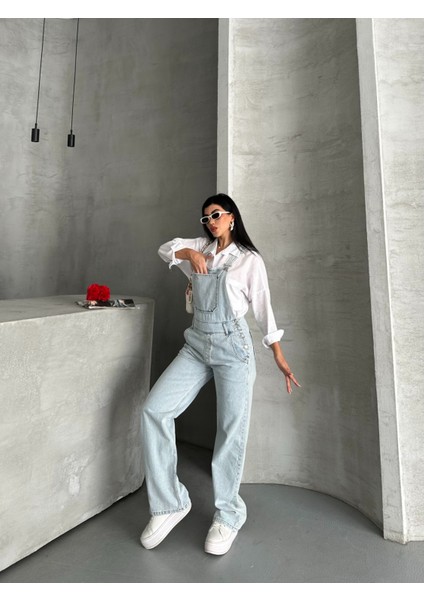 Denim Salopet Tulum Rahat Kesim