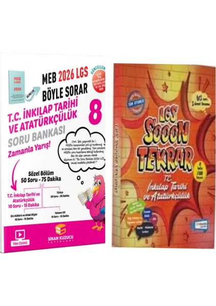 8. Sınıf 2026 T.c. Inkılap Tarihi ve Atatürkçülük Soru Bankası ve Son Tekrar Denemeleri