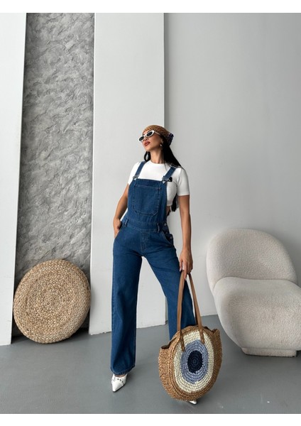 Denim Salopet Tulum Rahat Kesim