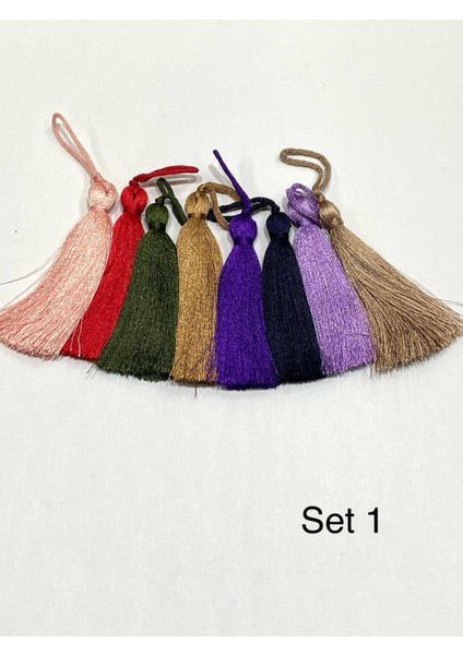 Floş Püskül / Seri Sonu / 8\'li Set / 7 cm / Renkli