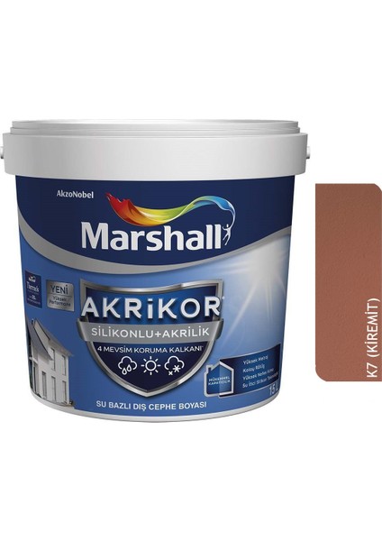 Akrikor Silikonlu + Akrilik Dış Cephe Boyası 15LT / K7