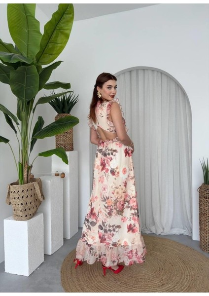 Rıth Midi Elbise S-Çi̇çek Desen fırsatları