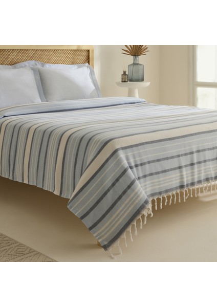 Lynora Çift Kişilik Peştemal Pike Takımı Mavi fiyatları