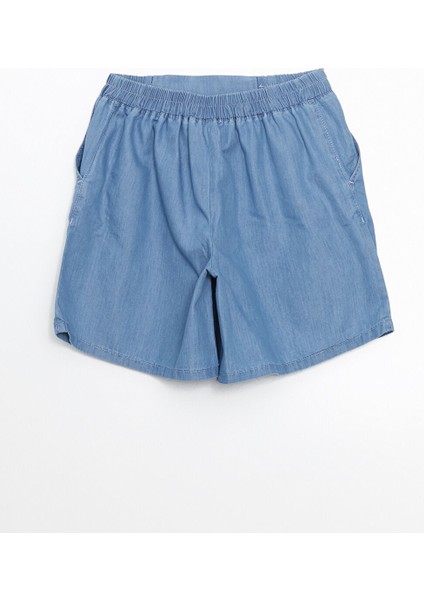 Yeni Sezon Beli Lastikli Kadin Jean Sort - S5J659Z8 indirimleri